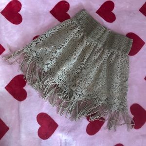 Unbranded Tan Crochet Shorts